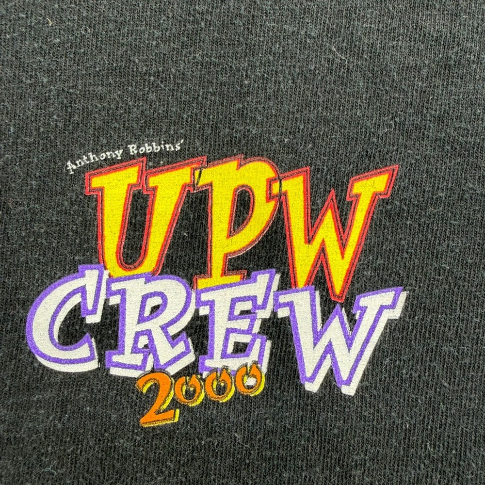 Vintage Anthony Robbins UPW Crew‎ 2000 T-Shirt Delta Pro Weight Black XL Mens - Picture 3 of 15